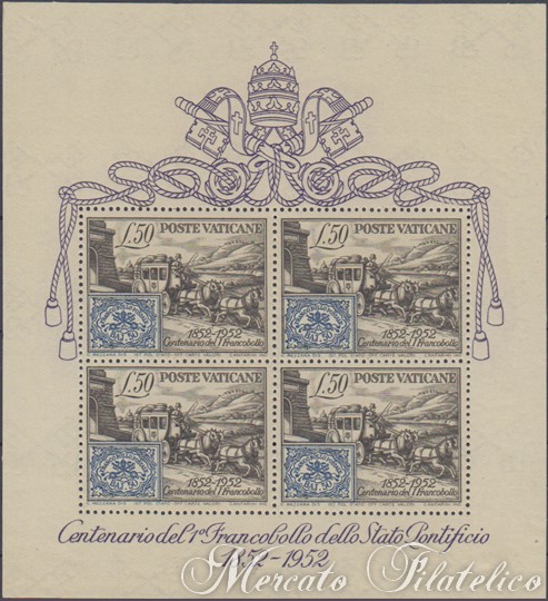 foglietto centenario francobollo