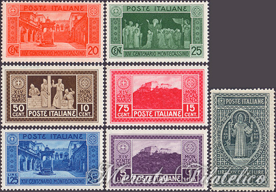 FRANCOBOLLI COMMEMORATIVI DI MONTECASSINO... 1929 NAPOLI CORR.CEN 205914 