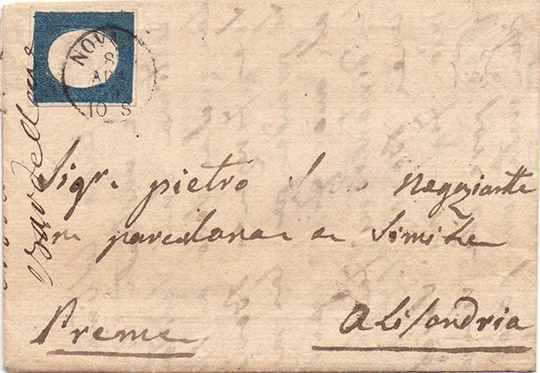 lettera 20 cent 1854